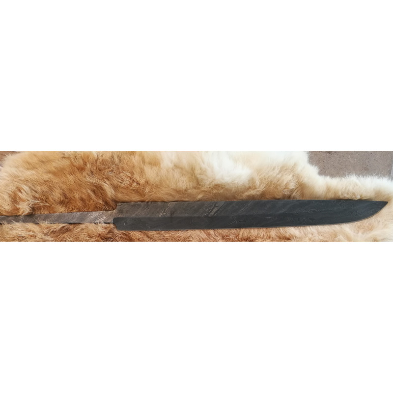 Kniv klinge Gotland seax - Scramasax i 256 lag damask